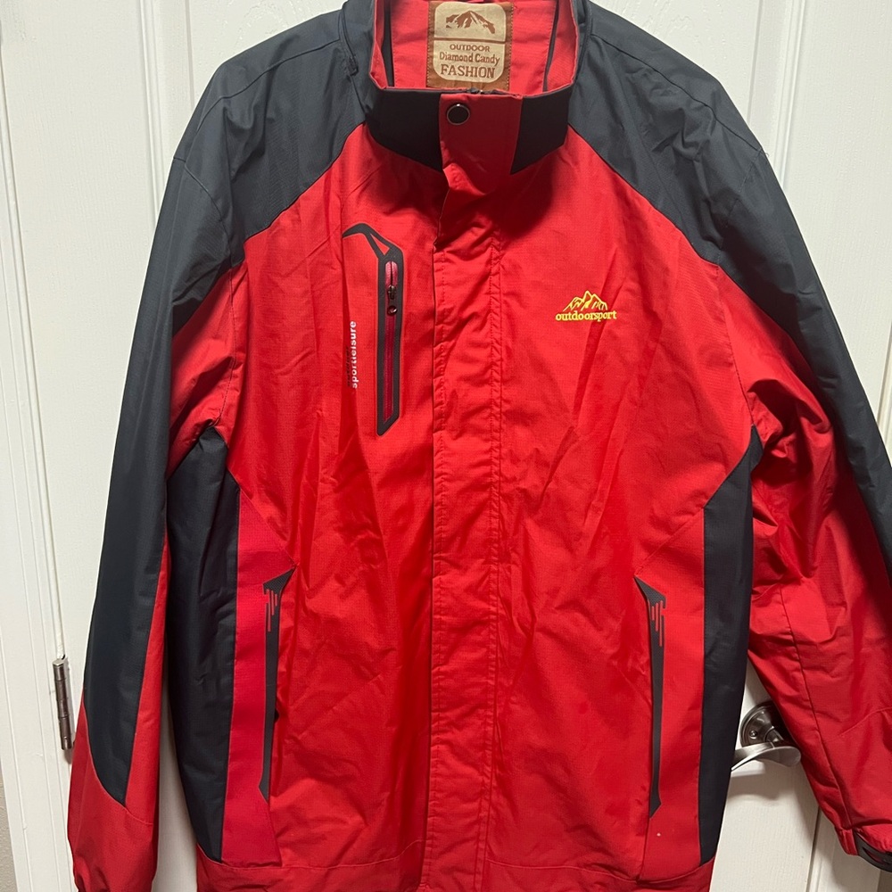 Diamond Supply Co. Red and Black Performance Jacket